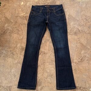 Rewind Dark Blue Boot Cut Low Rise Jeans 5